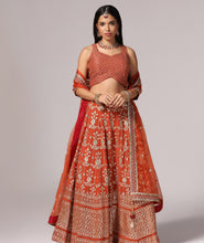 Load image into Gallery viewer, Rustic Rust Traditional Lehnga Choli