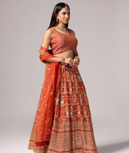 Load image into Gallery viewer, Rustic Rust Traditional Lehnga Choli