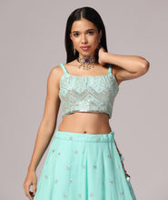 Load image into Gallery viewer, Mint Melody Lehnga Choli