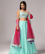 Load image into Gallery viewer, Mint Melody Lehnga Choli