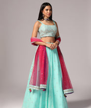 Load image into Gallery viewer, Mint Melody Lehnga Choli