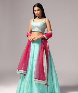 Mint Melody Lehnga Choli