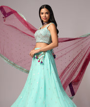 Load image into Gallery viewer, Mint Melody Lehnga Choli