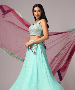 Mint Melody Lehnga Choli