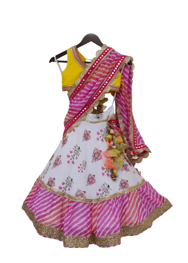 Designer Handmade Lehenga Set for Girls, Beautiful Baby Dress, Ghagra Choli  for Girl, White Lehenga for Girls, Ethnic Wear Girl Lehenga - Etsy
